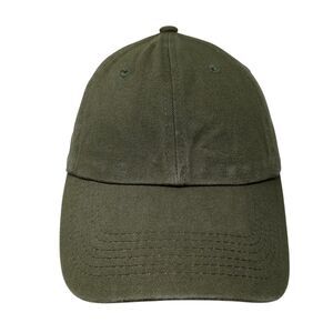 Ethos Slideback Hat Green One Size Adjustable Solid Blank 6 Panel